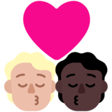 亲吻: 成人成人中等-浅肤色较深肤色emoji素材一 160x160像素