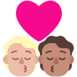 亲吻: 成人成人中等-浅肤色中等肤色emoji素材一 160x160像素
