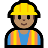 男建筑工人:中等肤色emoji素材一 160x160像素