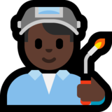 工厂男人:深色肤色emoji素材一 160x160像素