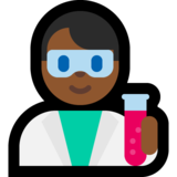 男科学家:中黑肤色emoji素材一 160x160像素