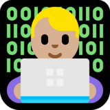 男技术员:中浅肤色emoji素材一 160x160像素