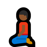 跪男:中黑肤色emoji素材一 160x160像素