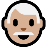 男士:中浅肤色,白发emoji素材一 160x160像素