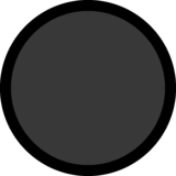 黑色圆圈emoji素材一 160x160像素