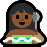 潮湿房间的人:中等深色肤色emoji素材一 160x160像素