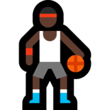 打球的人:深色肤色emoji素材一 160x160像素