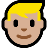 人物:中浅肤色,金发emoji素材一 160x160像素