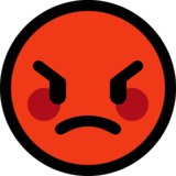 愤怒的红脸emoji素材一 160x160像素