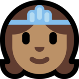 公主:中等肤色emoji素材一 160x160像素