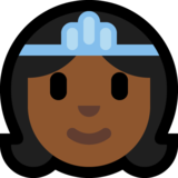 公主:中黑肤色emoji素材一 160x160像素