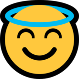 带光环的笑脸emoji素材一 160x160像素
