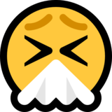 打喷嚏的脸emoji素材一 160x160像素