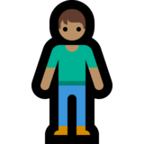 站立者:中等肤色emoji素材一 160x160像素