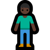 站立者:深色肤色emoji素材一 160x160像素