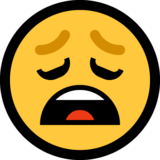 苦恼的脸emoji素材一 160x160像素