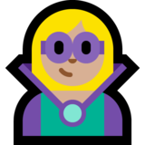 女超级恶棍:中浅肤色emoji素材一 160x160像素