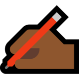 写字的手:中黑肤色emoji素材一 160x160像素