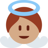 小天使:中等肤色emoji素材一 160x160像素