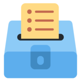 带选票的投票箱emoji素材一 160x160像素