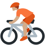 个人骑车:中等肤色emoji素材一 160x160像素