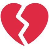 破碎的心emoji素材一 160x160像素