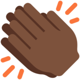 拍手:深色肤色emoji素材一 160x160像素