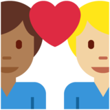 情侣: 男人男人中等-浅肤色中等-深肤色emoji素材一 160x160像素