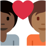 情侣: 成人成人较深肤色中等-深肤色emoji素材一 160x160像素
