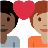 情侣: 成人成人较深肤色中等肤色emoji素材一 160x160像素