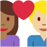 情侣: 女人男人中等-深肤色中等-浅肤色emoji素材一 160x160像素