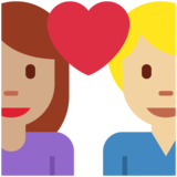 情侣: 女人男人中等肤色中等-浅肤色emoji素材一 160x160像素