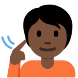 聋人:肤色暗emoji素材一 160x160像素