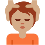 按摩者:中等肤色emoji素材一 160x160像素