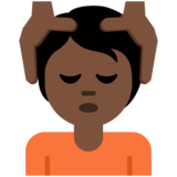 按摩者:深色肤色emoji素材一 160x160像素