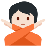 打“不手势”的人:浅肤色emoji素材一 160x160像素