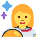 女宇航员emoji素材一 160x160像素