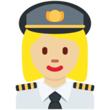 女飞行员:中浅肤色emoji素材一 160x160像素