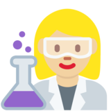女科学家：中浅肤色emoji素材一 160x160像素
