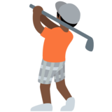 个人高尔夫:深色肤色emoji素材一 160x160像素