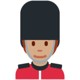 警卫:中等肤色emoji素材一 160x160像素