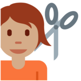 理发师:中等肤色emoji素材一 160x160像素