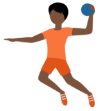 手球运动员:深色肤色emoji素材一 160x160像素