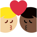 亲吻: 男人男人较深肤色中等-浅肤色emoji素材一 160x160像素