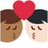 亲吻: 男人男人较浅肤色中等-深肤色emoji素材一 160x160像素