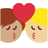 亲吻: 成人成人中等-浅肤色中等肤色emoji素材一 160x160像素