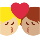 亲吻: 成人成人中等肤色中等-浅肤色emoji素材一 160x160像素