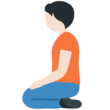 下跪者:浅肤色emoji素材一 160x160像素