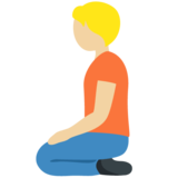 下跪者:中浅肤色emoji素材一 160x160像素