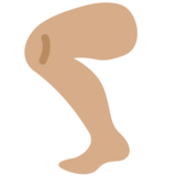 腿部:中等肤色emoji素材一 160x160像素